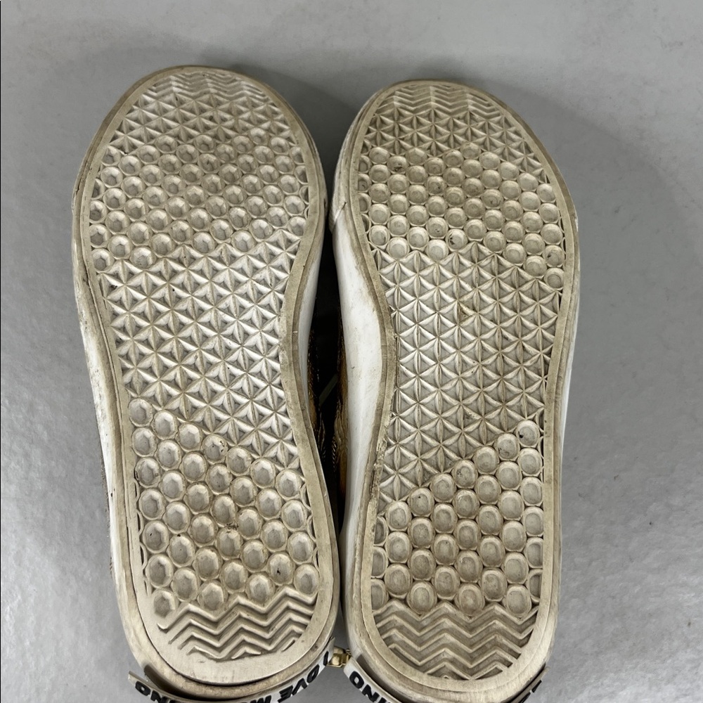 LOVE MOSCHINO Gold Heart Metallic Lace Up High Top Zip SOLD OUT Sneakers Shoes - Picture 9 of 10